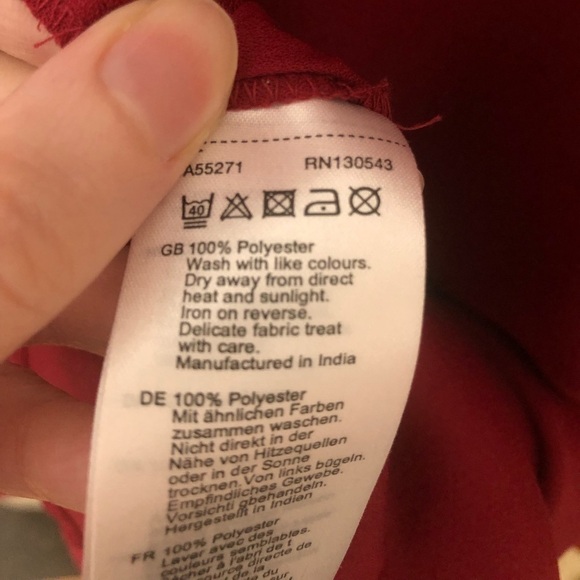 Long Tall Sally Semi-sheer Burgundy Blouse - Picture 3 of 4